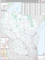Wisconsin  Wall Map Zip Code