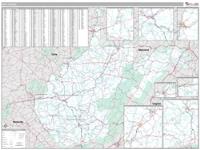 West Virginia  Wall Map Zip Code