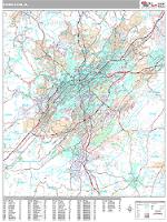 Birmingham Wall Map Zip Code