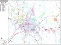 Tuscaloosa Wall Map Zip Code