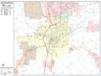 Fayetteville Wall Map Zip Code