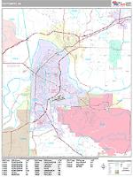 Fort Smith Wall Map Zip Code