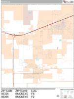 Buckeye Wall Map Zip Code
