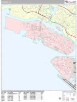 Alameda Wall Map Zip Code