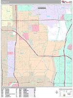 Carson Wall Map Zip Code