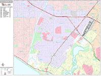 Costa Mesa Wall Map Zip Code