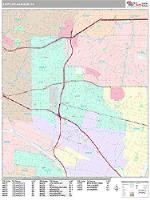 East Los Angeles Wall Map Zip Code