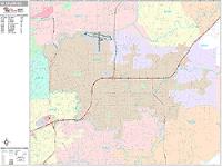 El Cajon Wall Map Zip Code