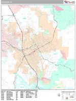Escondido Wall Map Zip Code