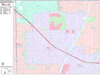 Fountain Valley Wall Map Zip Code