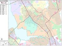 Fremont Wall Map Zip Code