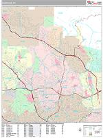 Glendale Wall Map Zip Code