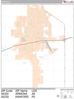 Hanford Wall Map Zip Code