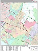 Irvine Wall Map Zip Code