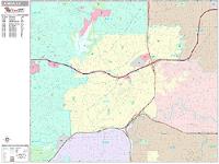 La Mesa Wall Map Zip Code