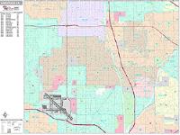 Lakewood Wall Map Zip Code