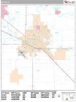 Merced Wall Map Zip Code