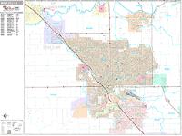 Modesto Wall Map Zip Code