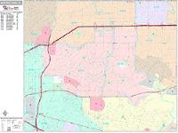 Monterey Park Wall Map Zip Code