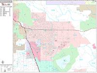Moreno Valley Wall Map Zip Code