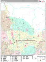 Pasadena Wall Map Zip Code