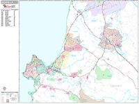 Salinas Wall Map Zip Code
