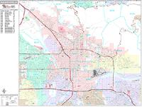 San Bernardino Wall Map Zip Code