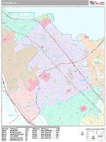 San Mateo Wall Map Zip Code