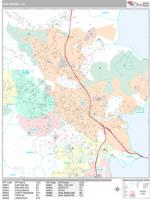 San Rafael Wall Map Zip Code
