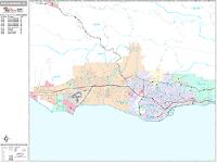 Santa Barbara Wall Map