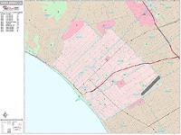 Santa Monica Wall Map Zip Code
