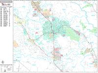 Santa Rosa Wall Map Zip Code