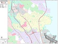 South San Francisco Wall Map