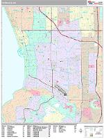 Torrance Wall Map Zip Code