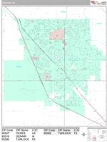 Turlock Wall Map Zip Code