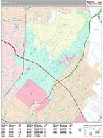 Tustin Wall Map Zip Code