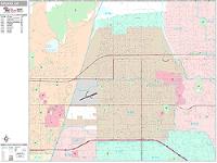 Upland Wall Map Zip Code