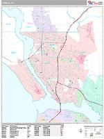 Vallejo Wall Map Zip Code