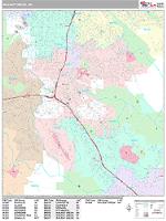 Walnut Creek Wall Map Zip Code