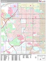 Lakewood Wall Map Zip Code