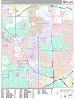 Westminster Wall Map Zip Code