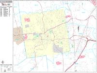 Bristol Wall Map Zip Code
