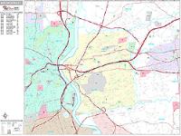 East Hartford Wall Map Zip Code