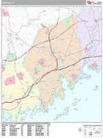 Norwalk Wall Map Zip Code