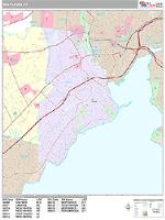 West Haven Wall Map Zip Code