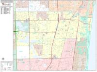 Deerfield Beach Wall Map Zip Code