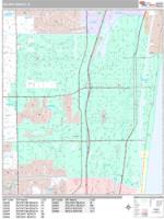 Delray Beach Wall Map Zip Code