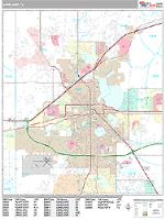 Lakeland Wall Map Zip Code