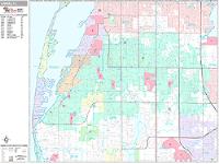 Largo Wall Map Zip Code