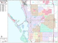 Sarasota Wall Map Zip Code